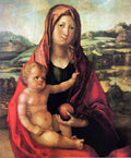 Mary With Child Against A Landscape Durer A4 Photo Print