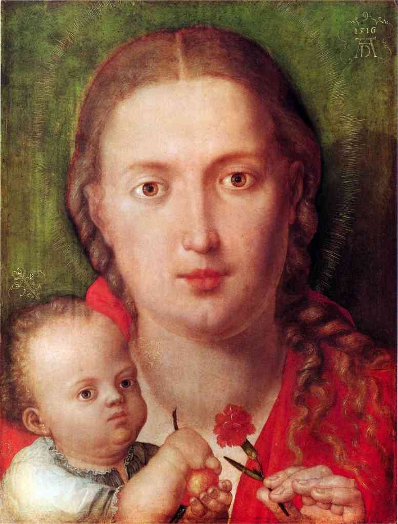 Mary With The Carnation Durer A4 Photo Print