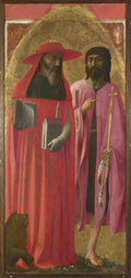 Masaccio Saints Jerome and John the Baptist A4 Photo Print