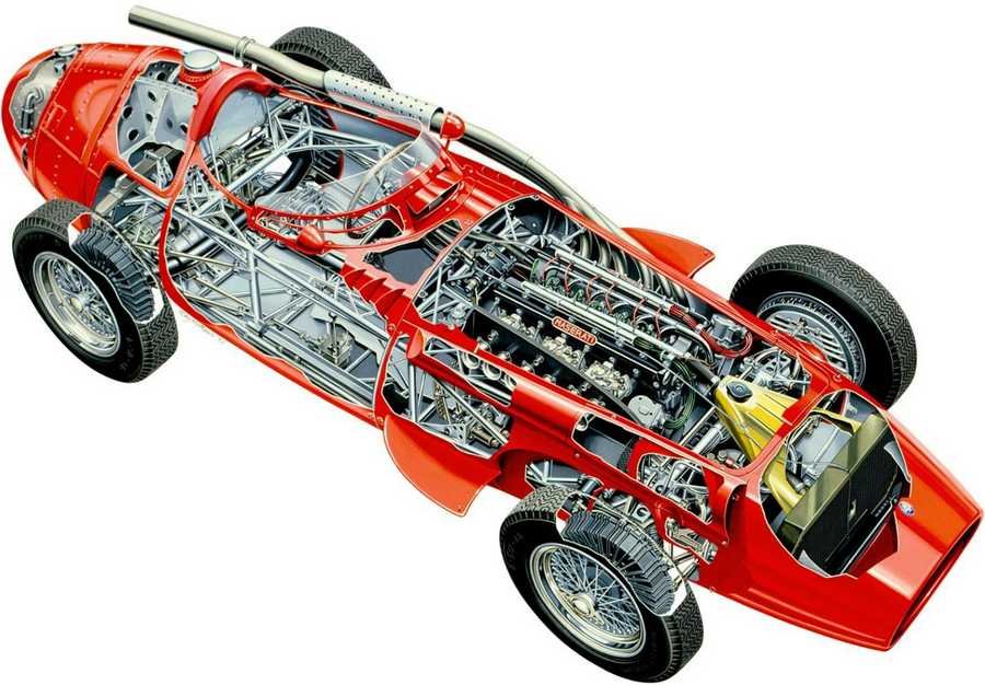 Maserati 250F cutaway A4 Photo Print