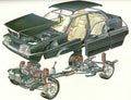 Maserati Biturbo cutaway A4 Photo Print