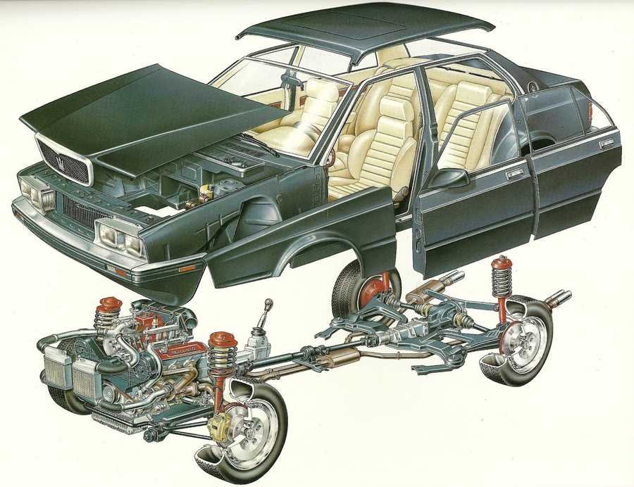 Maserati Biturbo cutaway A4 Photo Print