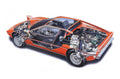 Maserati Merak SS 1976 2048x1339 cutaway A4 Photo Print