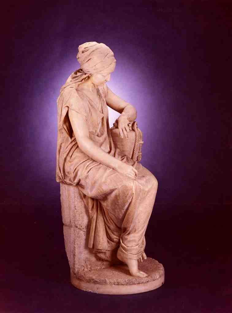 Masini Girolamo A Large Marble Seated Figure Of Ruth Art A4 Photo Print