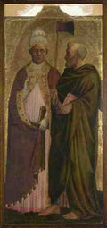 Masolino A Pope (Saint Gregory) And Saint Matthias A4 Photo Print