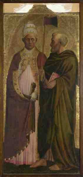 Masolino A Pope (Saint Gregory) And Saint Matthias A4 Photo Print