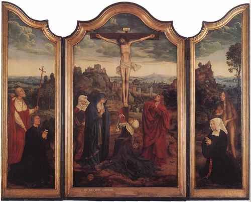 Massys Quentin Christ On The Cross With Donors A4 Photo Print