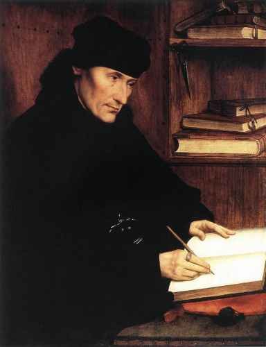 Massys Quentin Portrait Of Erasmus Of Rotterdam A4 Photo Print