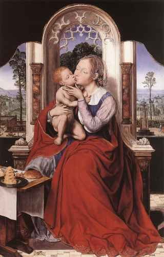 Massys Quentin The Virgin Enthroned A4 Photo Print