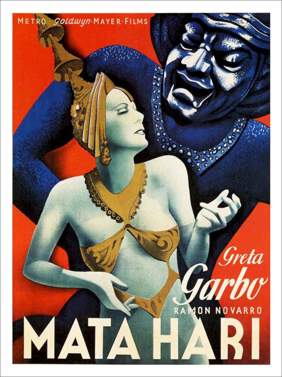 Mata Hari Greta Garbo Movie Poster Vintage Retro Advert Poster A4 Photo Print