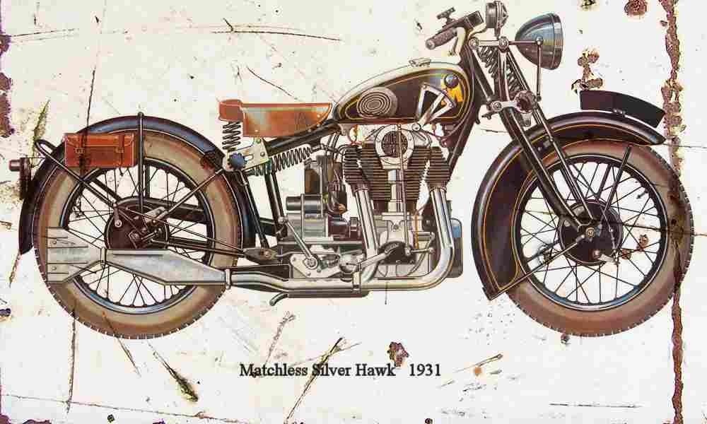 Matchless SilverHawk 1931 Aged Vintage A4 Photo Print