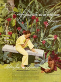 Matsons Hawaii Flowers 1930s Vintage Retro Advert Poster