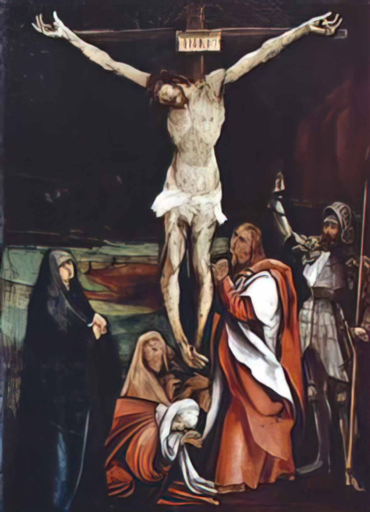 Matthias Grunewald calvary 1508 Art A4 Photo Print