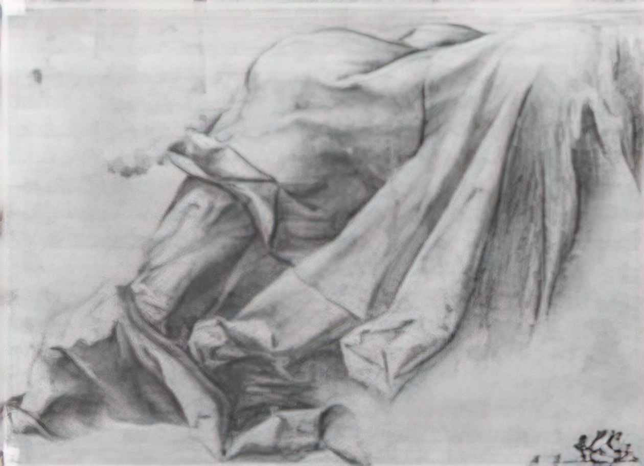 Matthias Grunewald drapery study Art A4 Photo Print