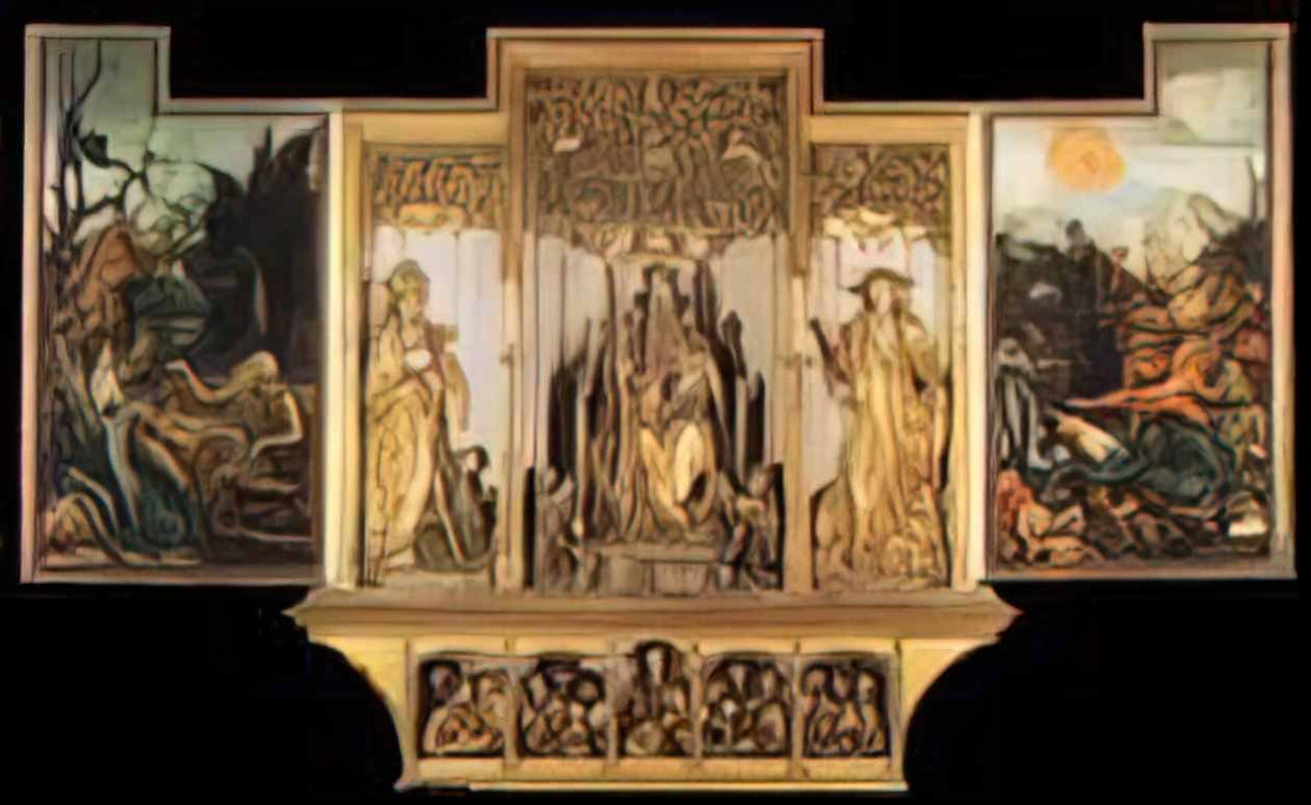 Matthias Grunewald isenheim altarpiece third view Art A4 Photo Print