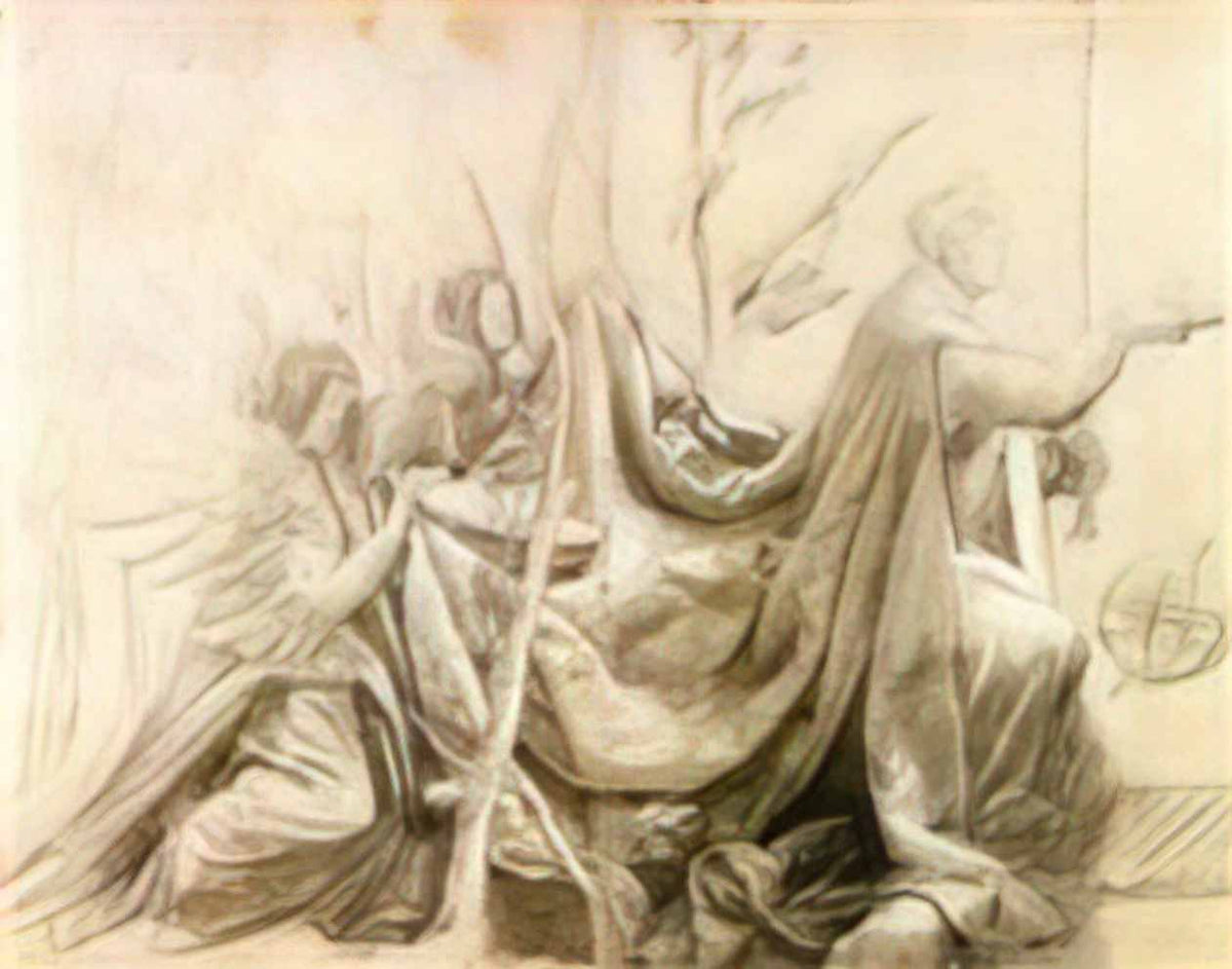 Matthias Grunewald kneeling king with two angels Art A4 Photo Print