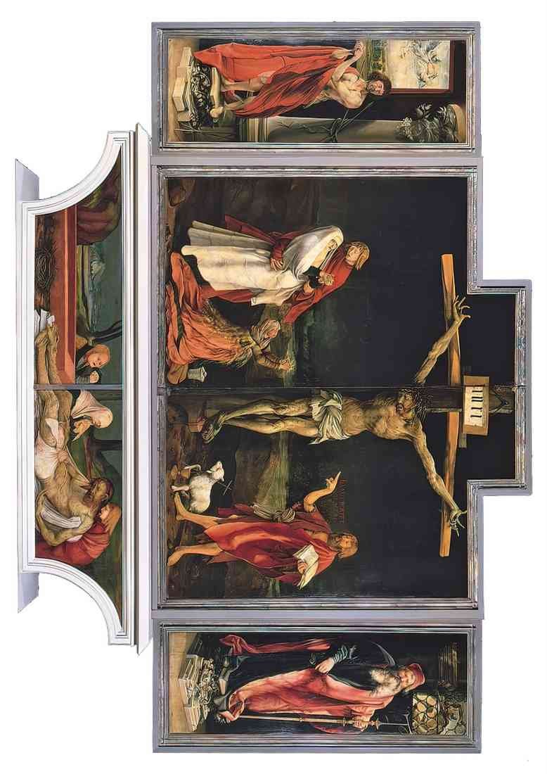 Matthias Grunewald the isenheim altarpiece white A4 Photo Print