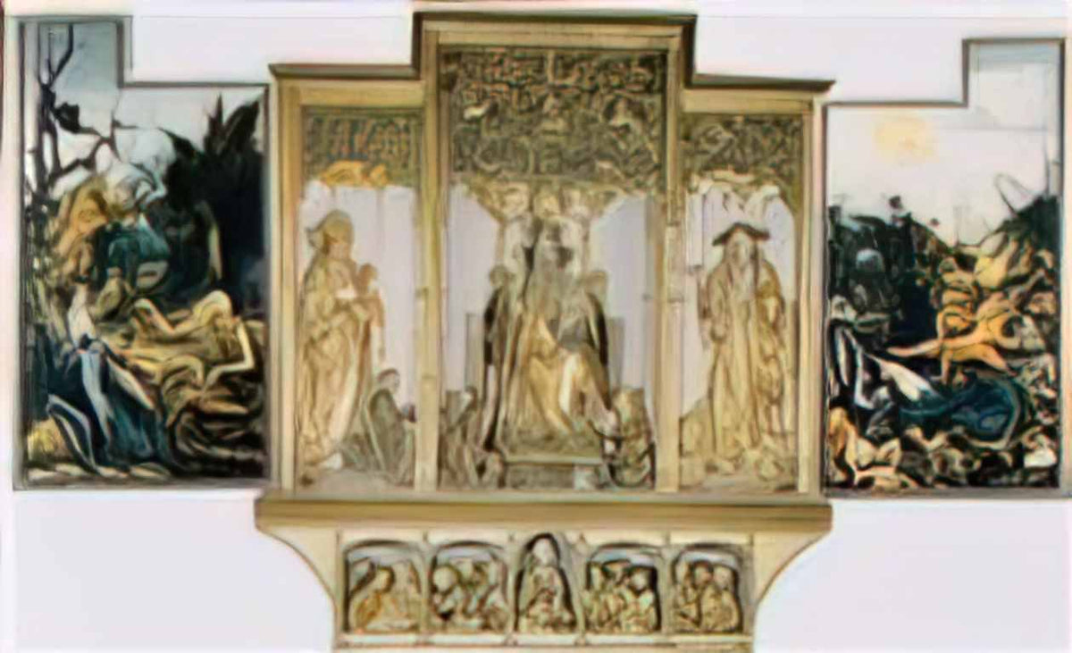 Matthias Grunewald the second view of the altar st anthony visiting s Art A4 Photo Print