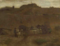 Matthijs Maris Men unloading Carts, Montmartre A4 Photo Print