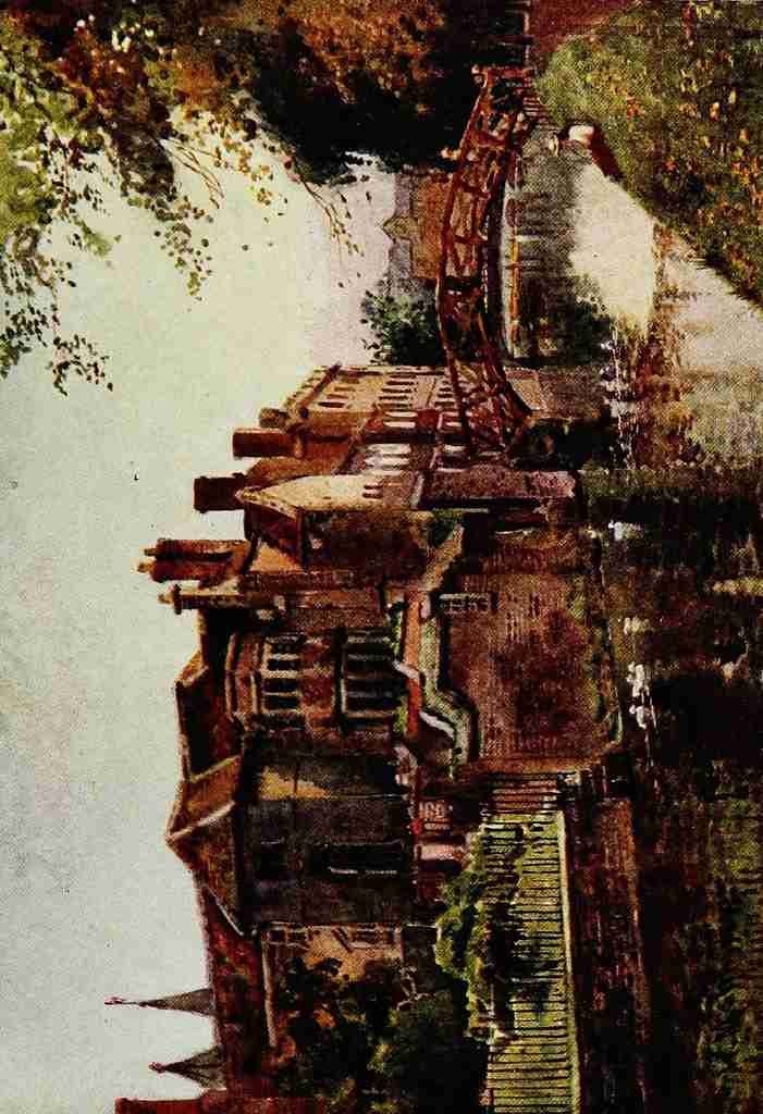 Matthison William 1853 1926 Cambridge 1916 Queens College from the river A4 Photo Print