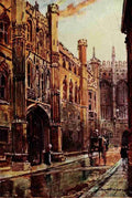 Matthison William 1853 1926 Cambridge 1916 The old gateway of Kings College A4 Photo Print