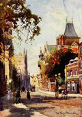 Matthison William 1853 1926 Cambridge 1916 Trumpington St from Peterhouse Vintage A4 Photo Print