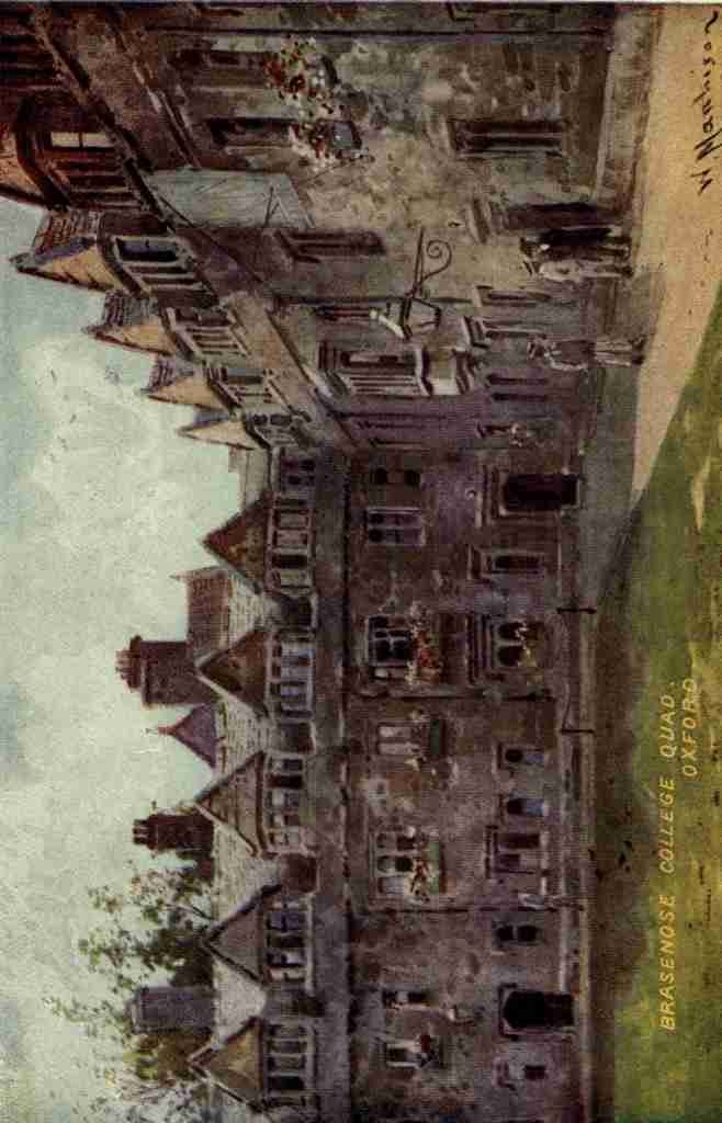 Matthison William 1853 1926 Oxford 1905 Brasenose College Quadrangle A4 Photo Print
