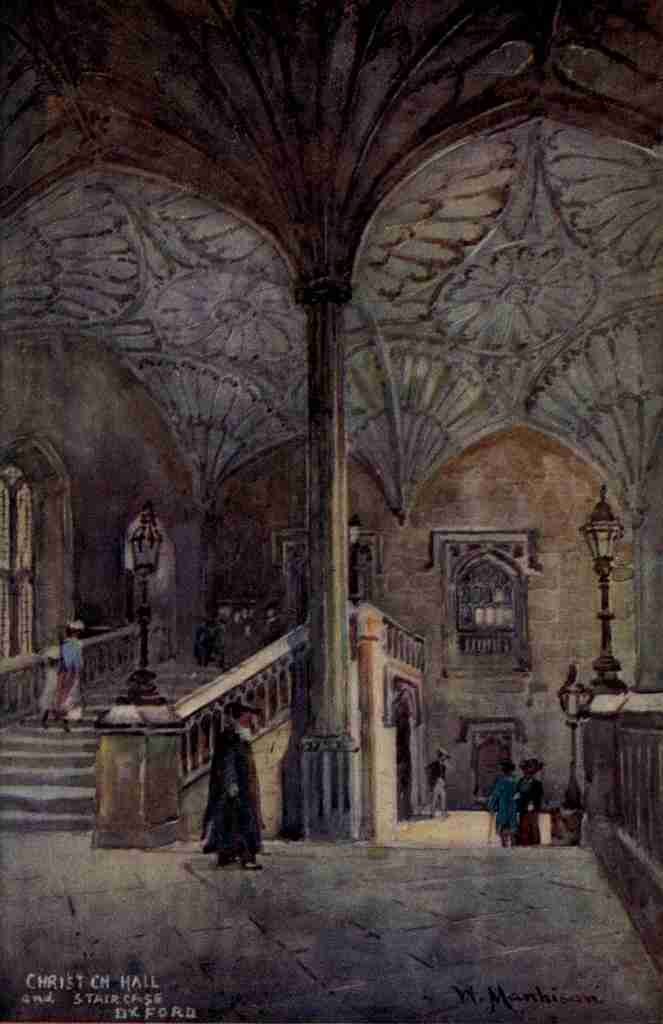 Matthison William 1853 1926 Oxford 1905 Christ Church Hall & Staircase A4 Photo Print