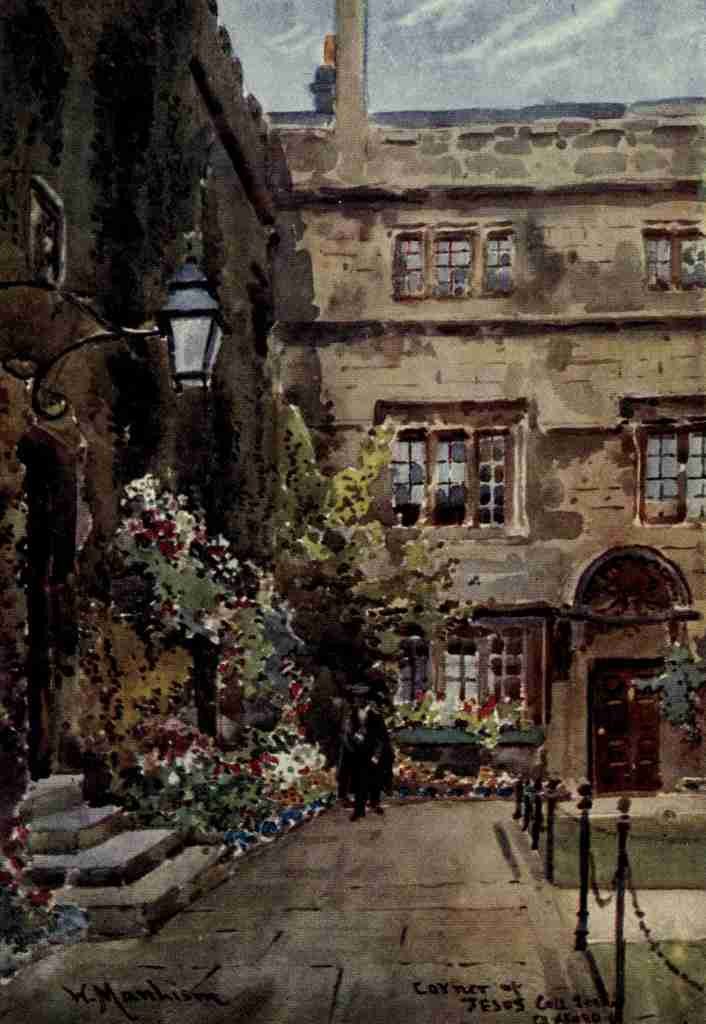Matthison William 1853 1926 Oxford 1905 Corner of Jesus College Quadrangle A4 Photo Print