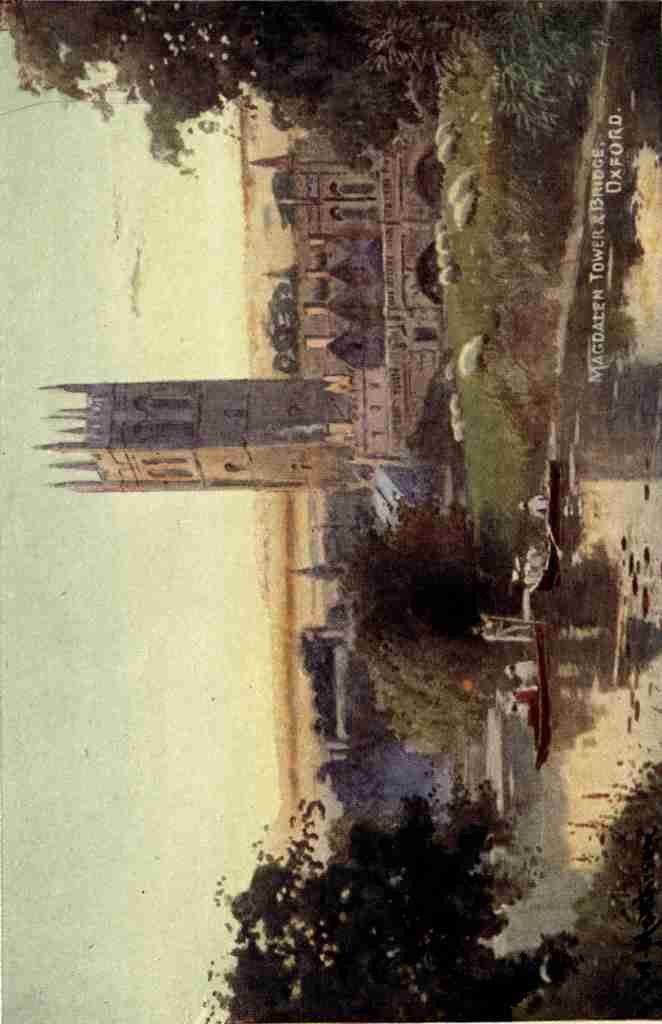 Matthison William 1853 1926 Oxford 1905 Magdalen Tower & Bridge A4 Photo Print
