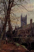 Matthison William 1853 1926 Oxford 1905 Magdalen Tower from Addisons Walk A4 Photo Print