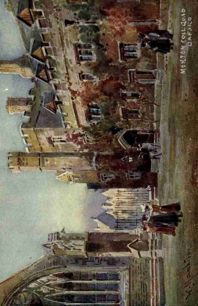 Matthison William 1853 1926 Oxford 1905 Merton College Quadrangle A4 Photo Print