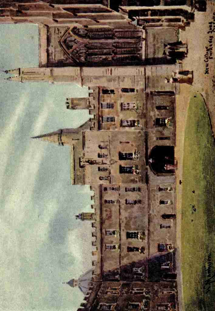 Matthison William 1853 1926 Oxford 1905 New College entrance Quadrangle A4 Photo Print