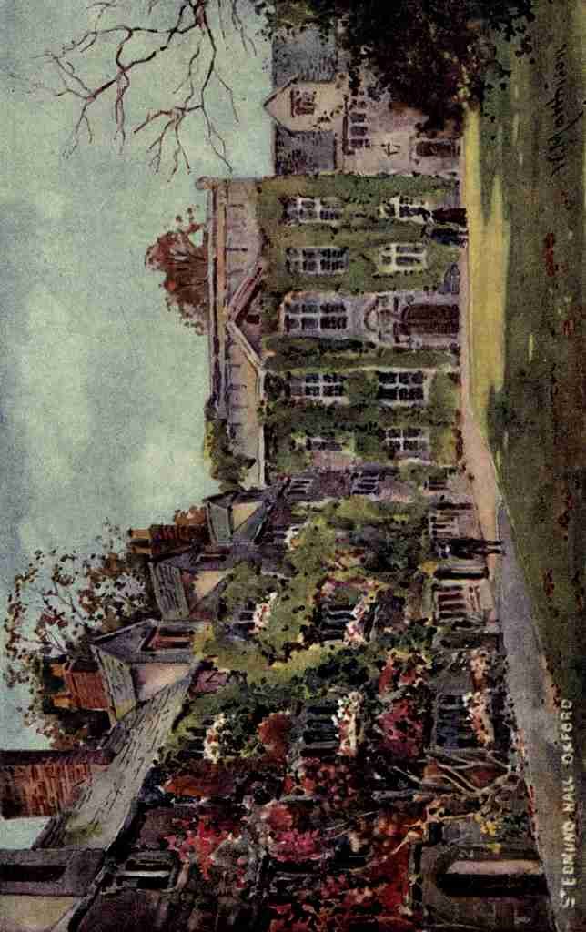 Matthison William 1853 1926 Oxford 1905 St Edmunds Hall inside quadrangle A4 Photo Print