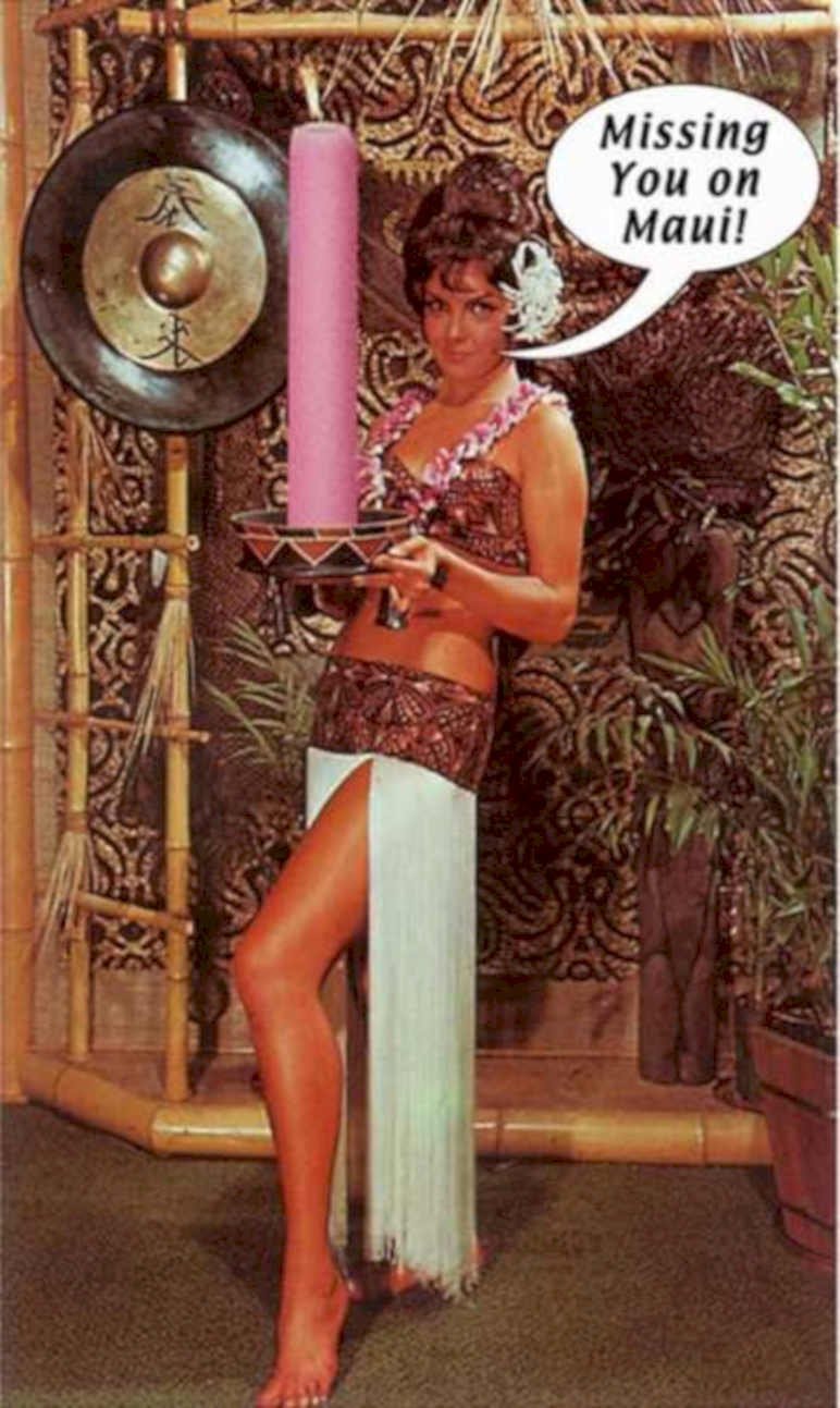 Maui Cymbal Woman Vintage Retro Advert Ads A4 Photo Print