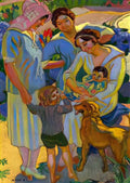 Maurice Denis around a child with dog Art A4 Photo Print