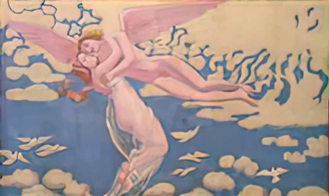 Maurice Denis panel 7 cupid carrying psyche up to heaven(1) Art A4 Photo Print
