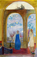 Maurice Denis the annunciation under the arch with lilies Art A4 Photo Print