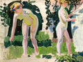 Maurice Denis two studies of a nude outdoors Art A4 Photo Print