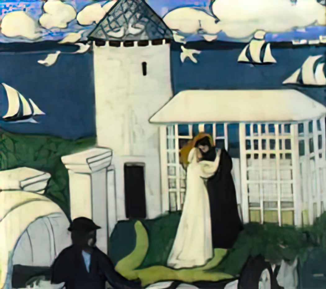 Maurice Denis visitation in blue Art A4 Photo Print