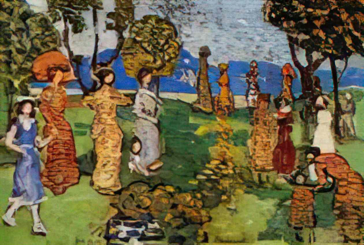 Maurice Prendergast a day in the country Art A4 Photo Print