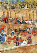 Maurice Prendergast afternoon pincian hill Art A4 Photo Print