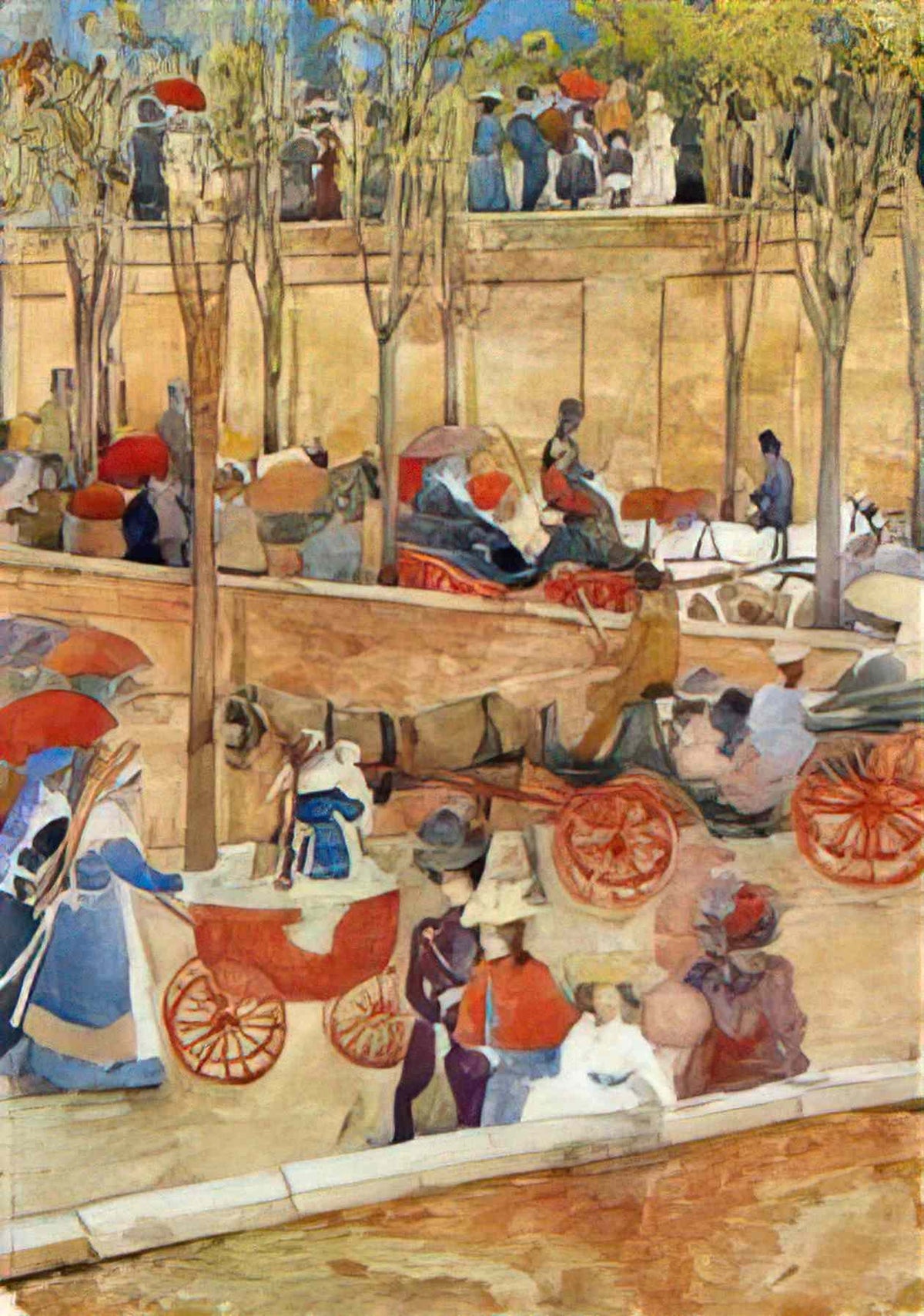 Maurice Prendergast afternoon pincian hill Art A4 Photo Print