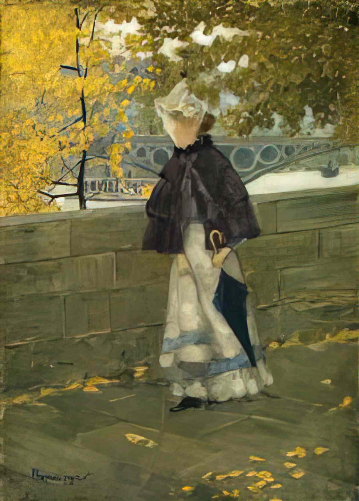 Maurice Prendergast along the seine Art A4 Photo Print