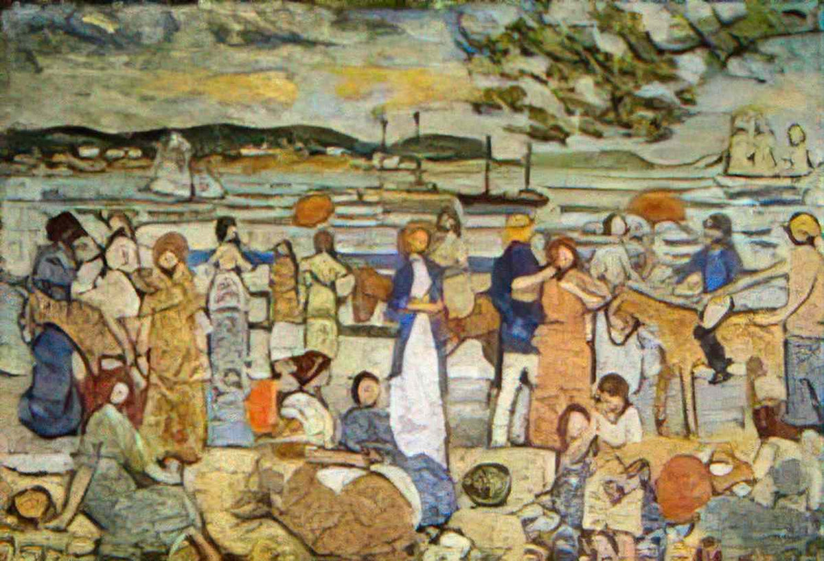 Maurice Prendergast along the shore Art A4 Photo Print