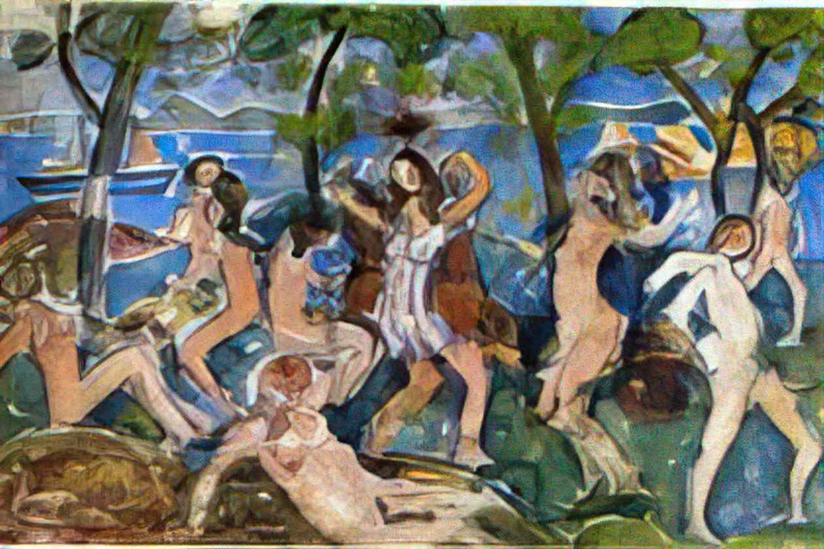 Maurice Prendergast bathers 2 Art A4 Photo Print