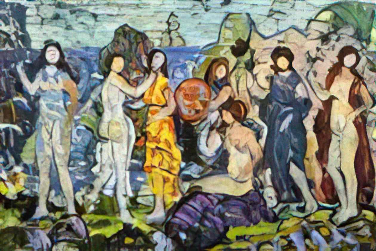 Maurice Prendergast bathers Art A4 Photo Print