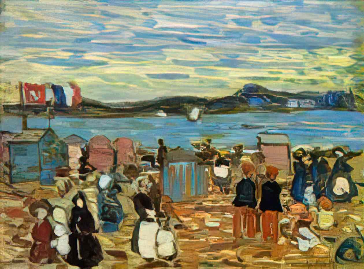 Maurice Prendergast bathing tents st malo 1907 Art A4 Photo Print