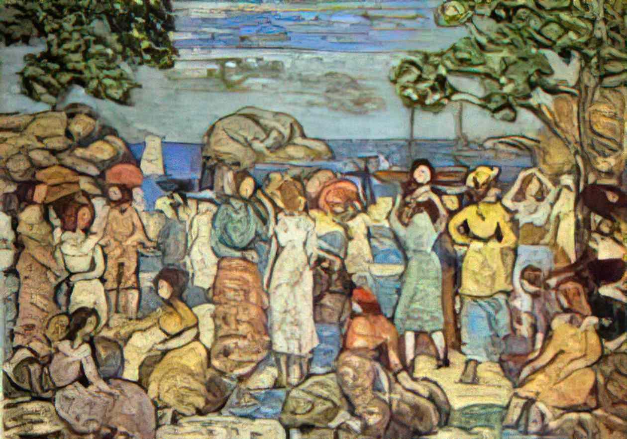 Maurice Prendergast beach at gloucester Art A4 Photo Print