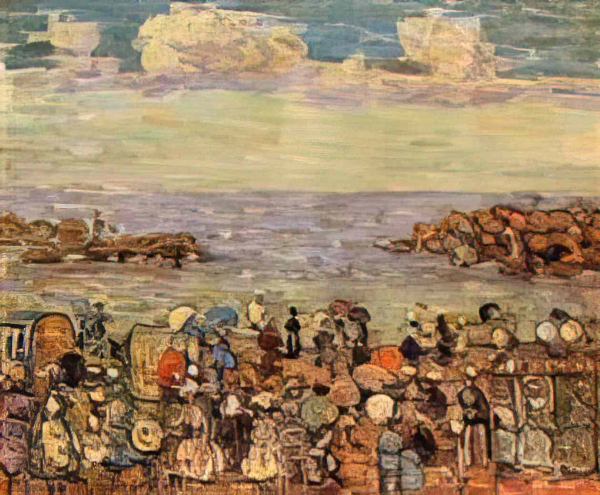 Maurice Prendergast beach at st malo Art A4 Photo Print